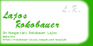 lajos rokobauer business card